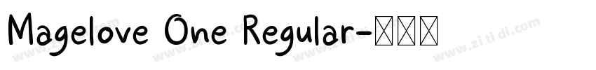 Magelove One Regular字体转换